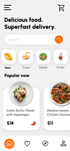 food app screen
