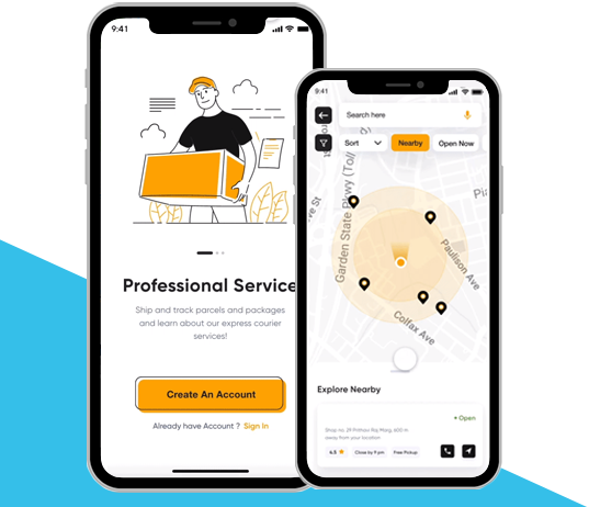 pickup and deivery agent app
