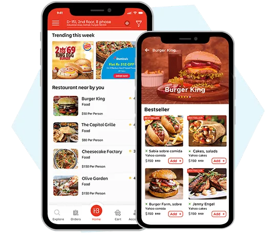 food app development customer app