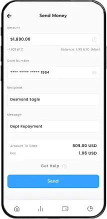 Crypto Banking App Payment Process